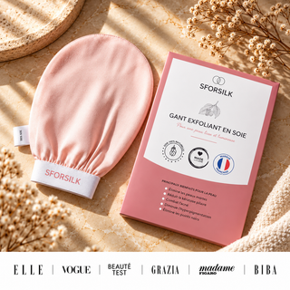 Gant exfoliant en soie