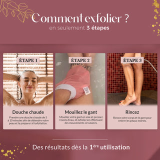 Gant Exfoliant en Soie | Retire 99% des peaux mortes