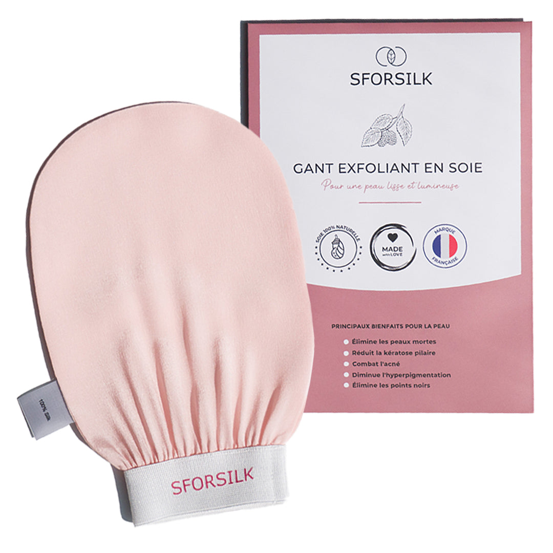 Gant exfoliant en soie pour le corps