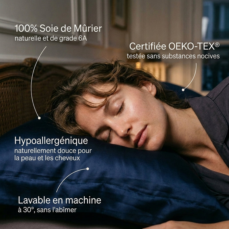 Taie d'oreiller en soie